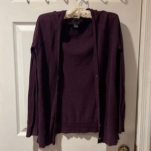 Eddie Bauer cardigan sweater.